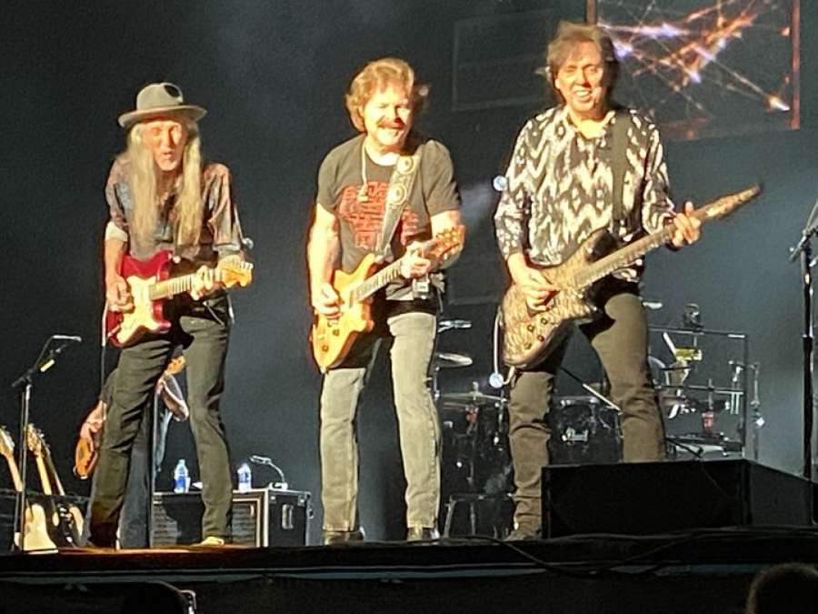 The Doobie Brothers played without Michael McDonald at their show on Aug. 31 at the Minnesota State Fair. Shown from left are Patrick Simmons, Tom Johnston and John McFee.