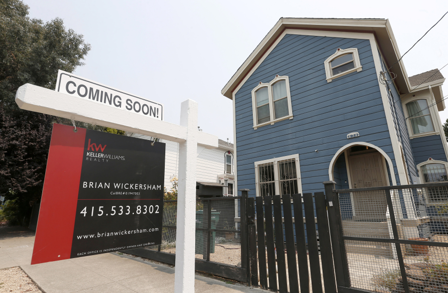 A home for sale on Wood Street in West Oakland, Calif., on Tuesday, Aug. 7, 2018.