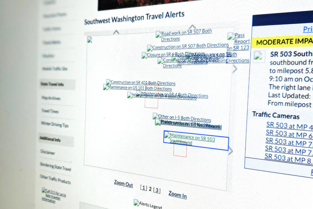 The Washington State Department of Transportation's traffic cams and app are down.