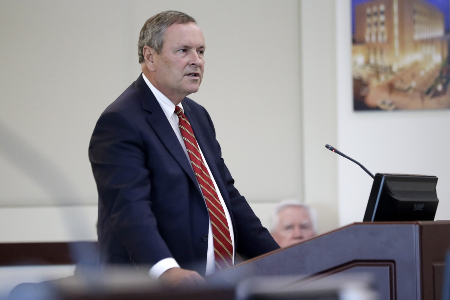 FILE - In this Aug. 28, 2019, file photo, Nashville District Attorney Glenn Funk speaks in Nashville, Tenn. Progressive prosecutors around the country are increasingly declaring they just won't enforce some GOP-backed state laws, a strategy at work in response to some of the most controversial new changes in recent years. Funk has made a habit of resisting GOP-passed laws.