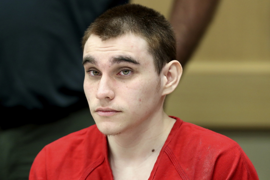 FILE - In this Dec. 10, 2019, file photo, Parkland school shooting defendant Nikolas Cruz appears at a hearing in Fort Lauderdale, Fla. A court hearing is set Friday, Oct. 15, 2021 in Florida for Nikolas Cruz, the man police said has confessed to the 2018 massacre of 17 people at a high school.