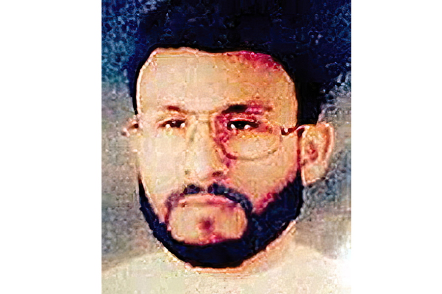 FILE - This undated file photo provided by U.S. Central Command, shows Abu Zubaydah, date and location unknown. The Supreme Court is hearing arguments about the government's ability to keep what it says are state secrets from a man tortured by the CIA following 9/11 and now held at the Guantanamo Bay detention center. At the center of the case being heard Wednesday is whether Abu Zubaydah can get information related to his detention. (U.S.