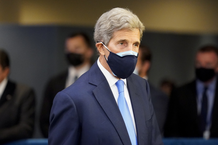 John Kerry, U.S. Special Presidential Envoy for Climate, arrives at United Nations headquarters, Tuesday, Sept. 21, 2021, during the 76th Session of the U.N. General Assembly in New York.