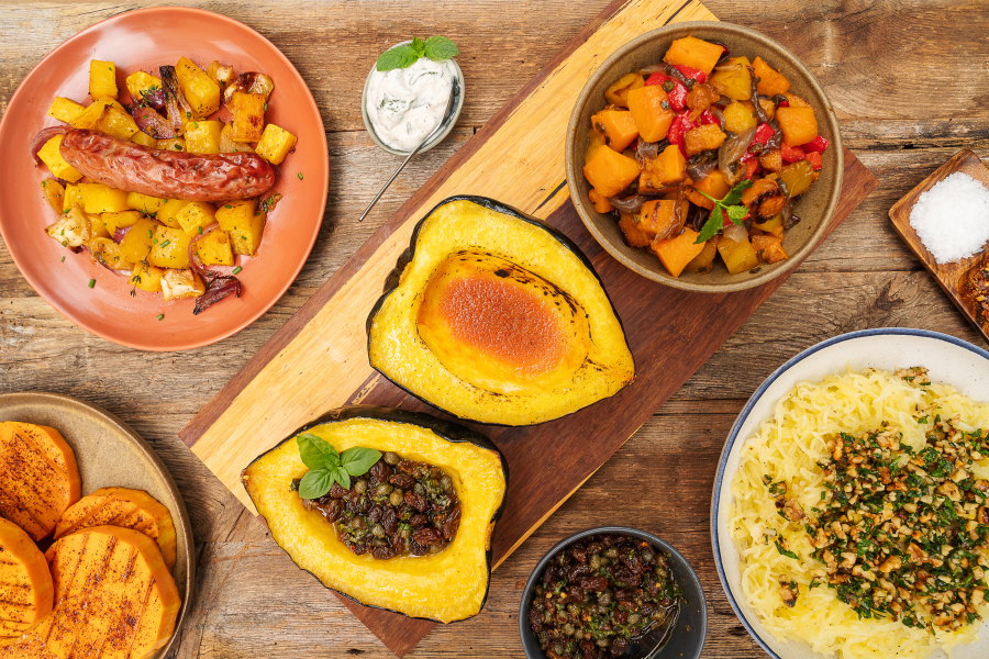 Mild winter squash welcomes bold flavor additions.