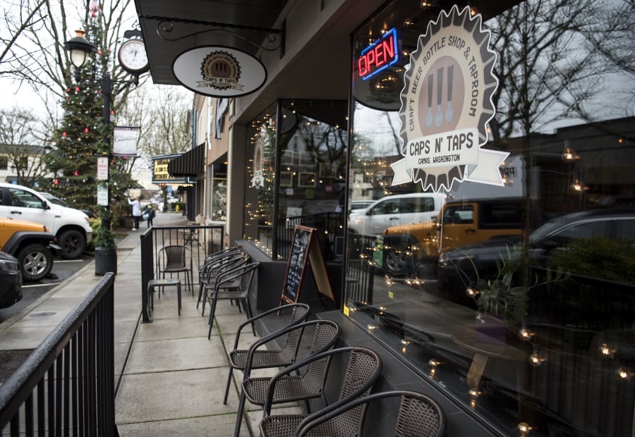 Caps N’ Taps, 337 N.E. Fourth Ave. in Camas is among the  downtown area businesses burglarized over the weekend. Four people have been arrested in the case.