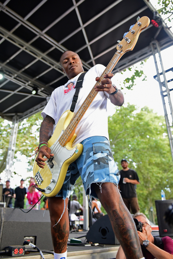Members of the band Turnstile perform onstage during the 2018 Made In America Festival -- Day 2 at Benjamin Franklin Parkway on Sept. 2, 2018, in Philadelphia, Pa.