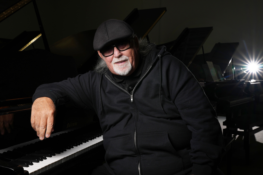 James Walsh, leader and original member of the rock band Gypsy, at Jim Laabs Piano in Roseville, Minn.
