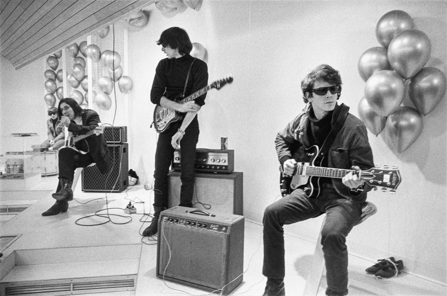 From left, Moe Tucker, John Cale, Sterling Morrison and Lou Reed from archival photography from "The Velvet Underground," now streaming on Apple TV+.