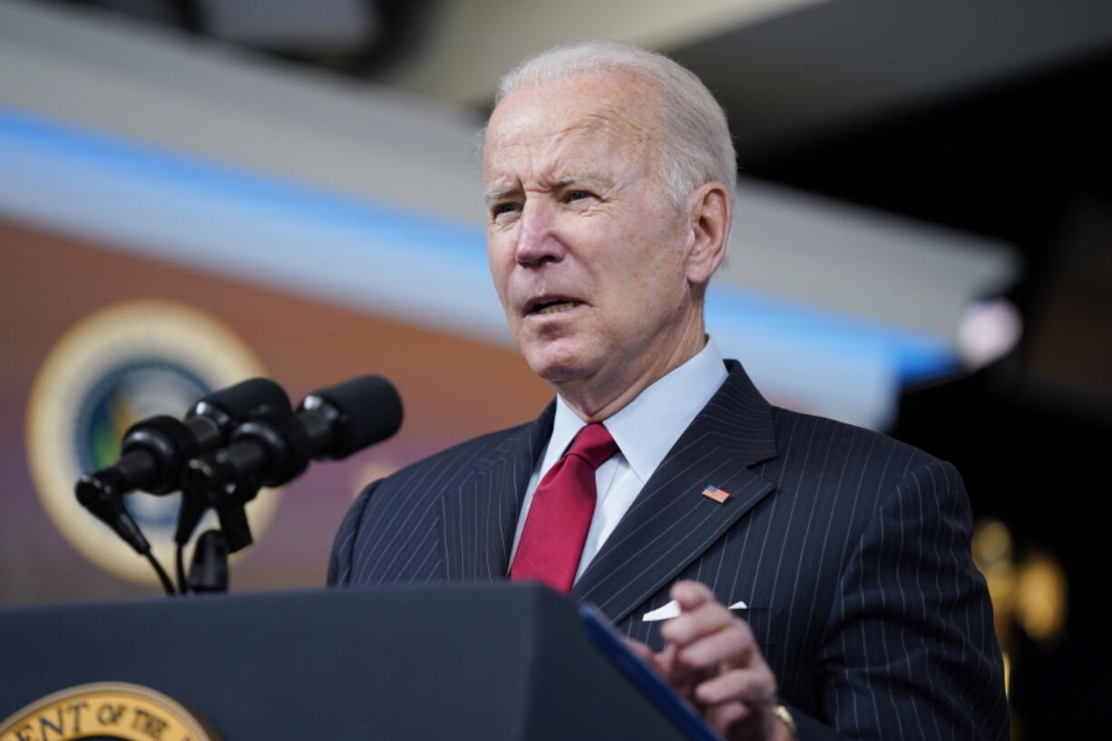 President Joe Biden delivers remarks on the economy in the South Court Auditorium on the White House campus, Tuesday, Nov. 23, 2021, in Washington.