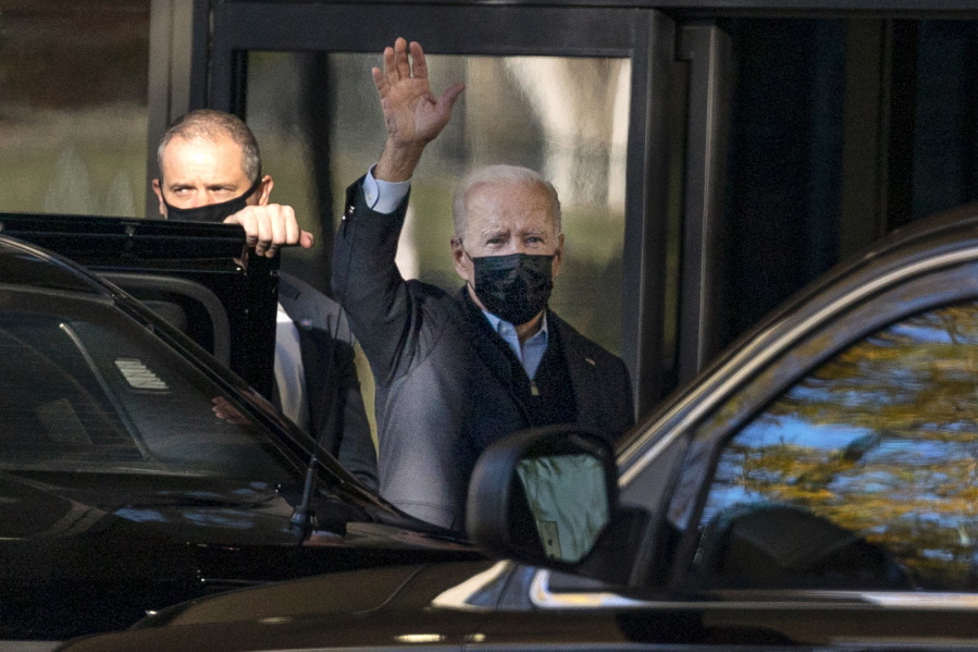 President Joe Biden arrives at Walter Reed National Military Medical Center for a physical exam, Friday, Nov. 19, 2021, in Bethesda, Md.
