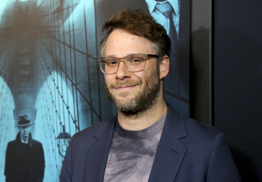 FILE - Seth Rogen appears at a premiere in Los Angeles on Oct. 28, 2019. Big cannabis companies are backing a new, celebrity-studded campaign to legalize marijuana nationwide, hoping to build pressure on Congress from constituents who haven't always made themselves heard: marijuana users. "Legalizing cannabis is long past due, and if we make enough noise, we can make it happen," actor Seth Rogen, a cannabis company co-founder himself, says in a kickoff video.