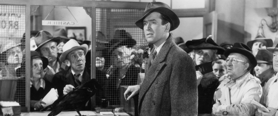 Jimmy Stewart as the severely tested George Bailey in "It's a Wonderful Life." (Paramount Pictures)