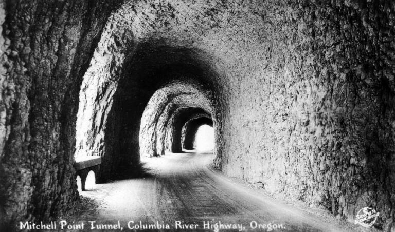 Dramatic tunnels, cliffside bridges and scenic views were paramount in the design of the 1916 Columbia River Highway, which ran 74 miles along the Oregon side of the river between Troutdale and The Dalles.