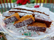 With a half-dozen spices and dark molasses, this old-fashioned gingerbread is Christmas on a cake stand.