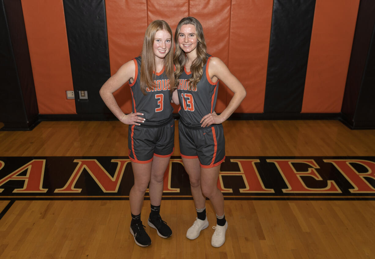 Washougal seniors Savea Mansfield, left, and Jaiden Bea are featured on the cover of the Winter Sports 2021-22 preview section, which will be inserted into The Columbian print editions for Sunday, Dec. 19, 2021.