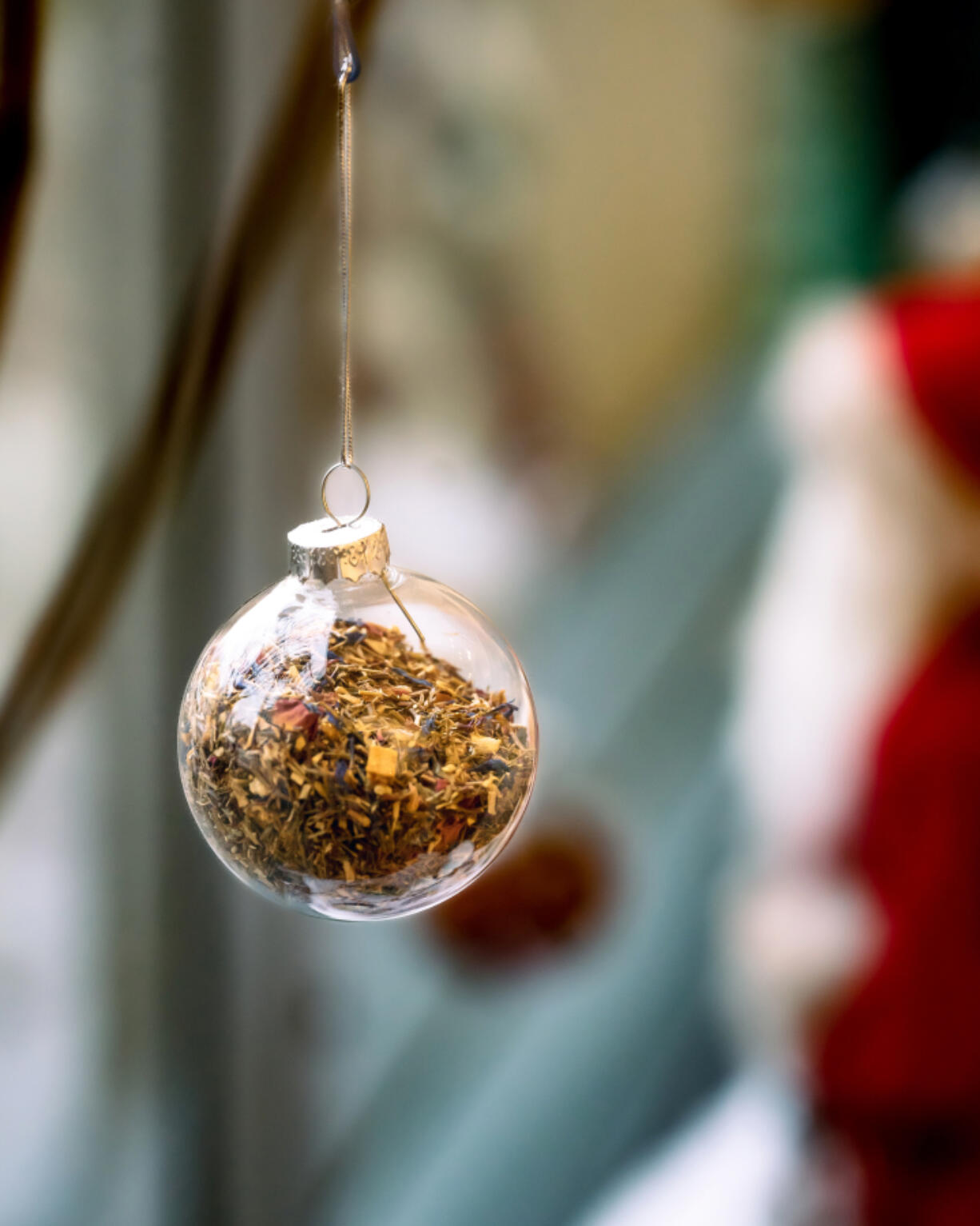 Dandelion Teahouse in Vancouver sells tea-filled holiday ornaments.