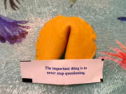 Sometimes fortune cookies have something worth pondering.