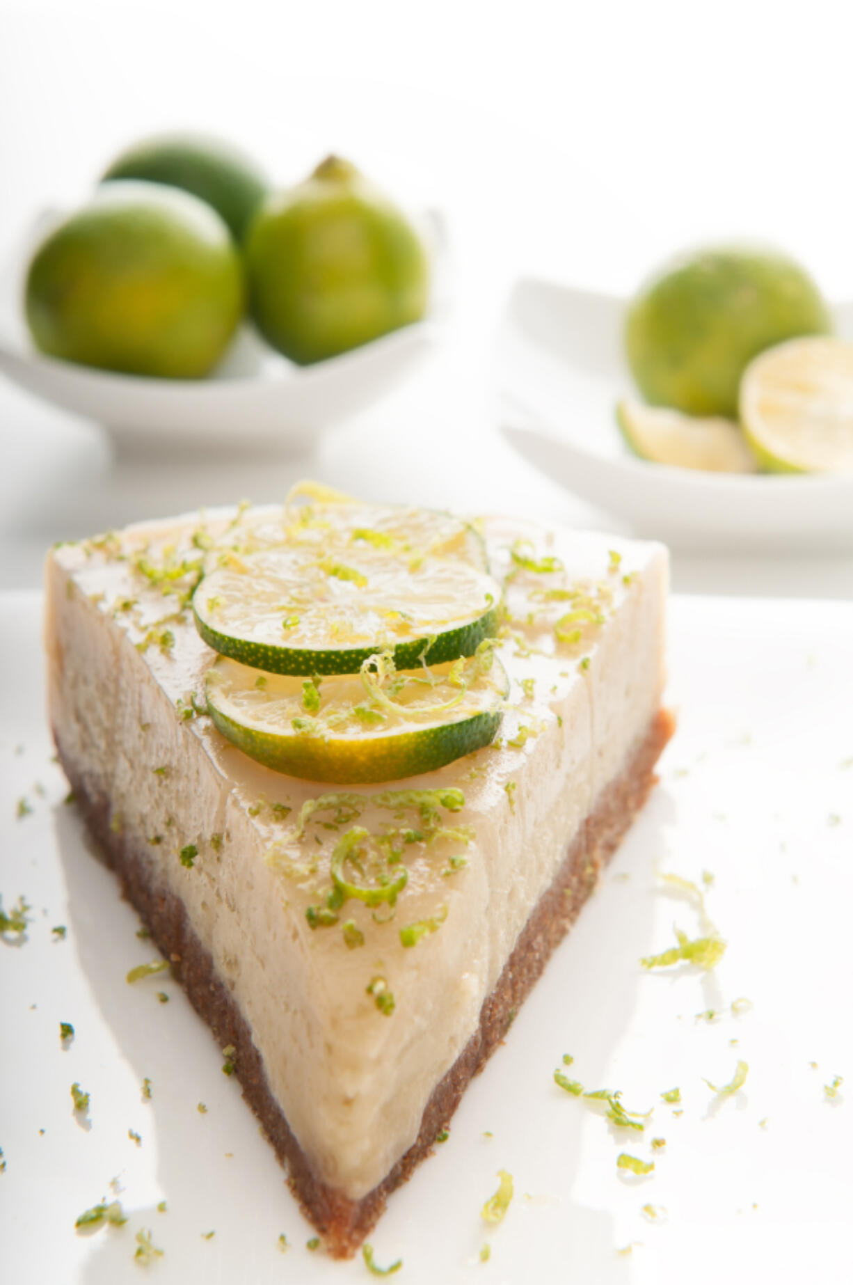 "A slice of vegan key lime pie made with limes, cashews, coconut and agave." (iStock.com)