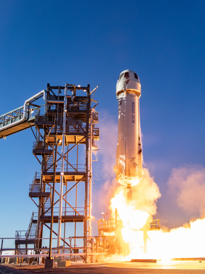 Several new companies are planning launches of their rockets in the new year. Other, more established launchers also have big plans, including Blue Origin, whose rocket New Shepard is shown here starting its 10th mission on Jan. 23, 2019.