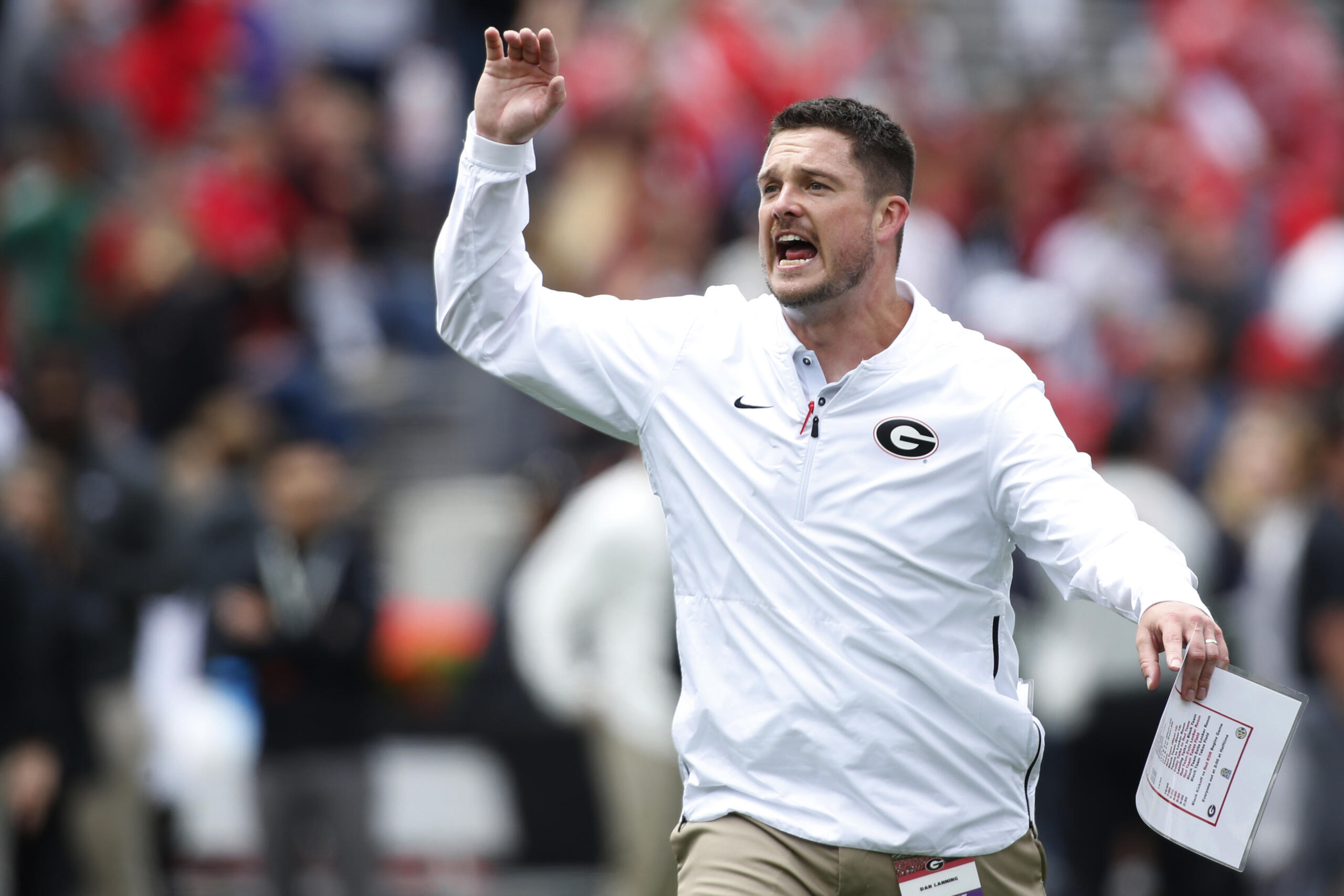 Oregon has hired Georgia defensive coordinator Dan Lanning as its next head coach, a person involved in the negotiations told The Associated Press on Saturday, Dec. 11, 2021.  (Joshua L.