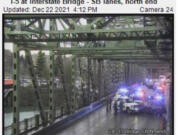 A police pursuit had blocked the southbound lanes  Interstate 5 bridge.