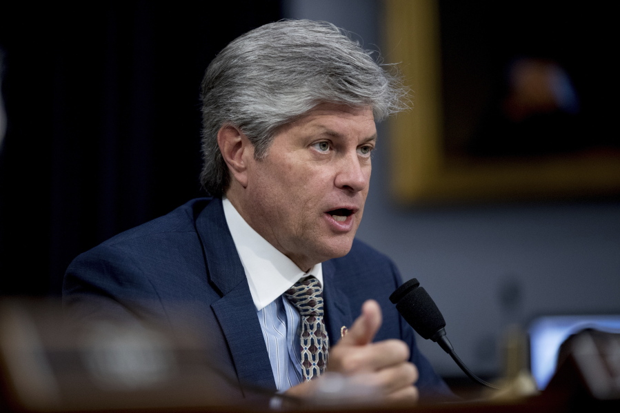 U.S. Rep. Jeff Fortenberry, R-Neb., speaks on Capitol Hill, Wednesday, March 27, 2019, in Washington. When he seeks office again in 2022, Fortenberrywill essentially face two opponents: a progressive Democrat with a lot of support in the state's second-largest city, and a federal prosecutor in California who has accused him of lying to the FBI.