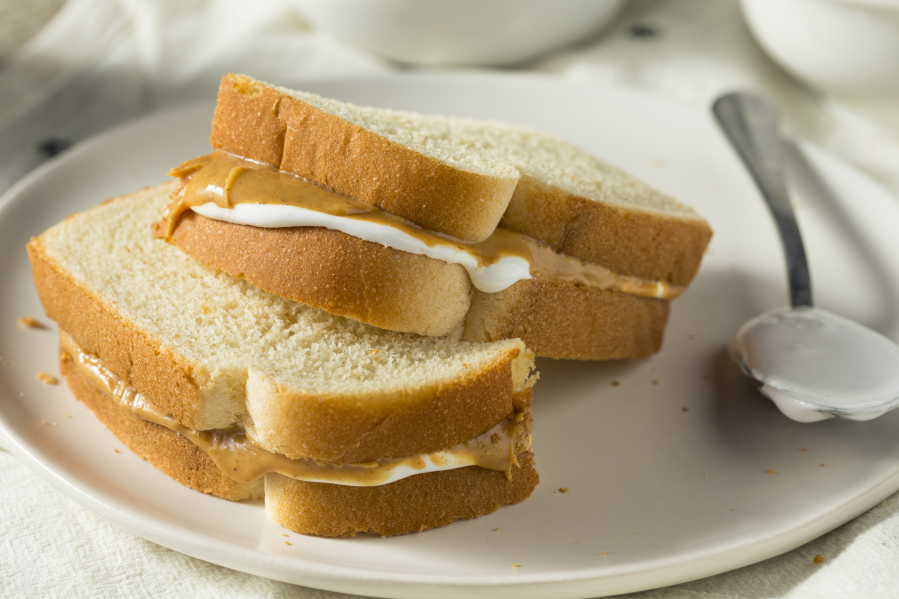 Fluffernutter -- shown in a sandwich with marshmallow and peanut butter -- has found its way into the dictionary.