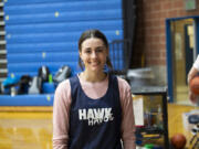 Gracie Brammer of Hockinson High School is approaching second place on the Hawks' career scoring list.