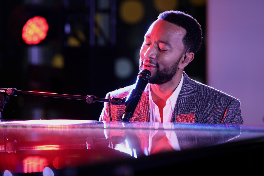 John Legend performs onstage as Nordstrom celebrates a legendary holiday with John Legend and Sperry at the Nordstrom NYC Flagship on Dec. 3, 2021, in New York.