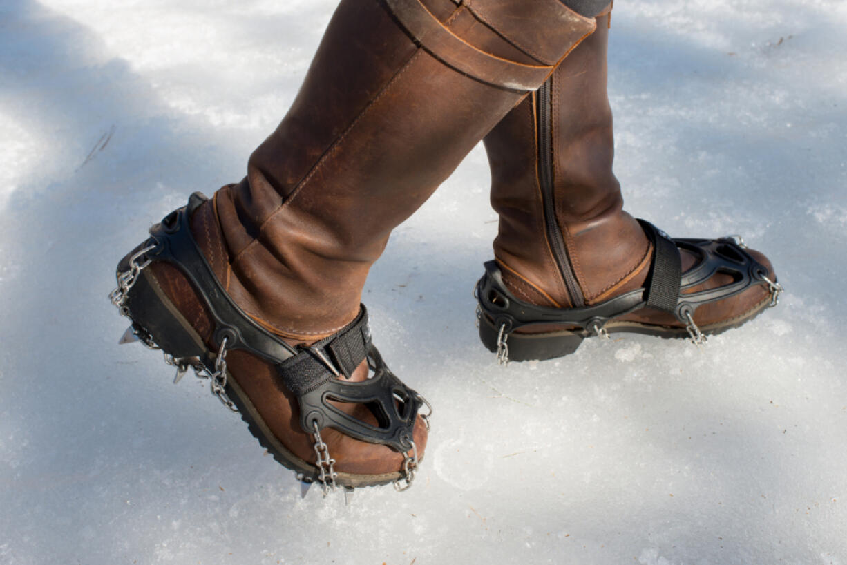 Make sure your boots are waterproof. Also consider steel traction cleats help to prevent injuries caused by falling.