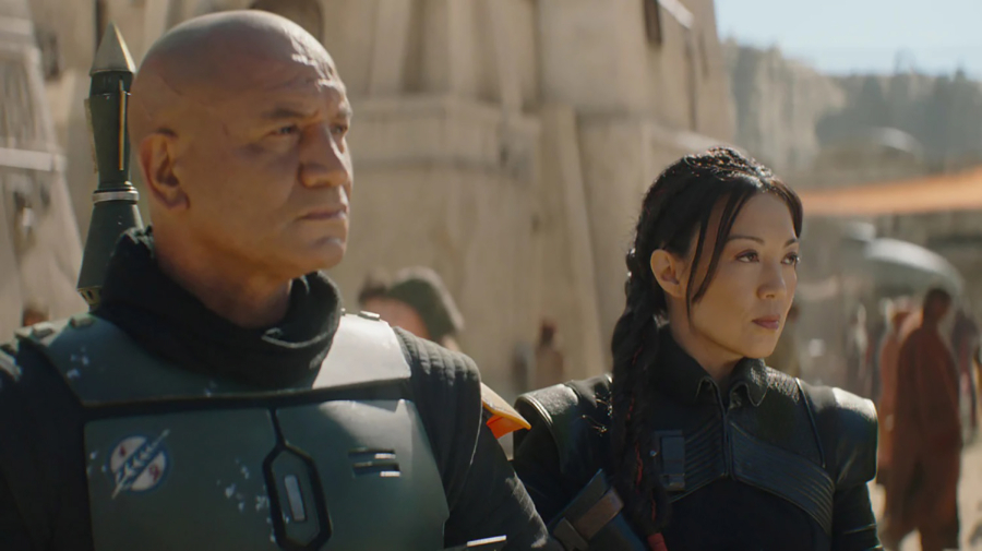 ???The Book of Boba Fett??? stars Temeura Morrison (left) as the titular bounty hunter and Ming-Na Wen (???Agents of S.H.I.E.L.D.???) as Fennec Shand.
