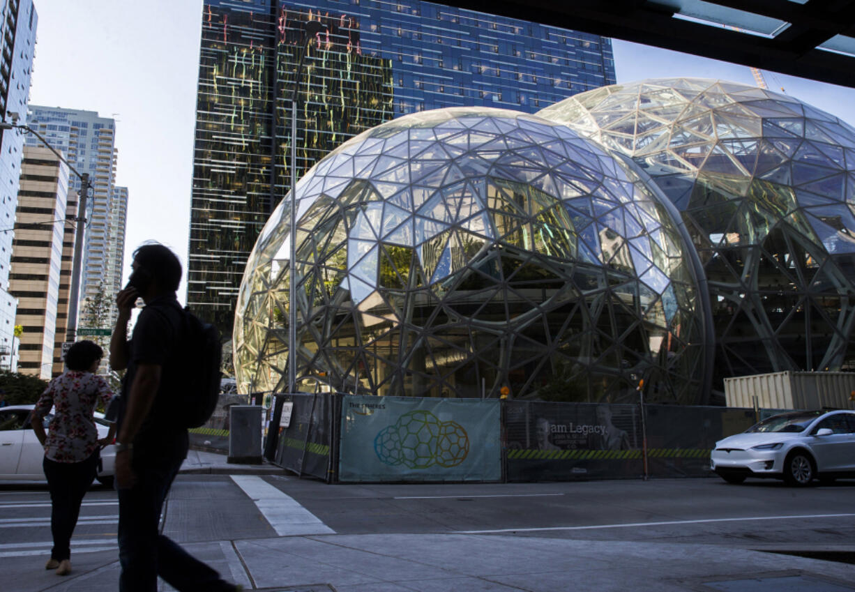 The Amazon Spheres are the visual symbol of Amazon's downtown Seattle campus.
