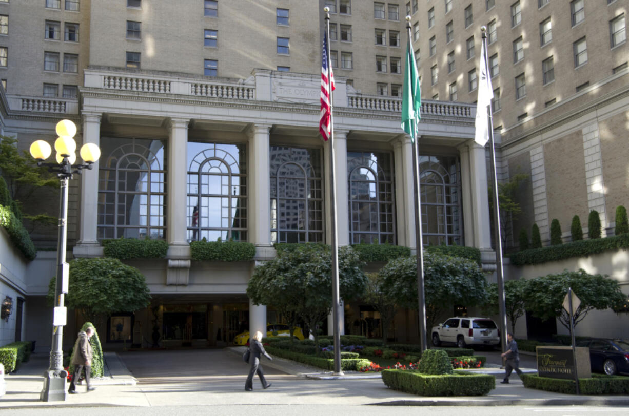 The Fairmont Olympic Hotel in Seattle, where Martin Luther King Jr. stayed during his visit to the city.