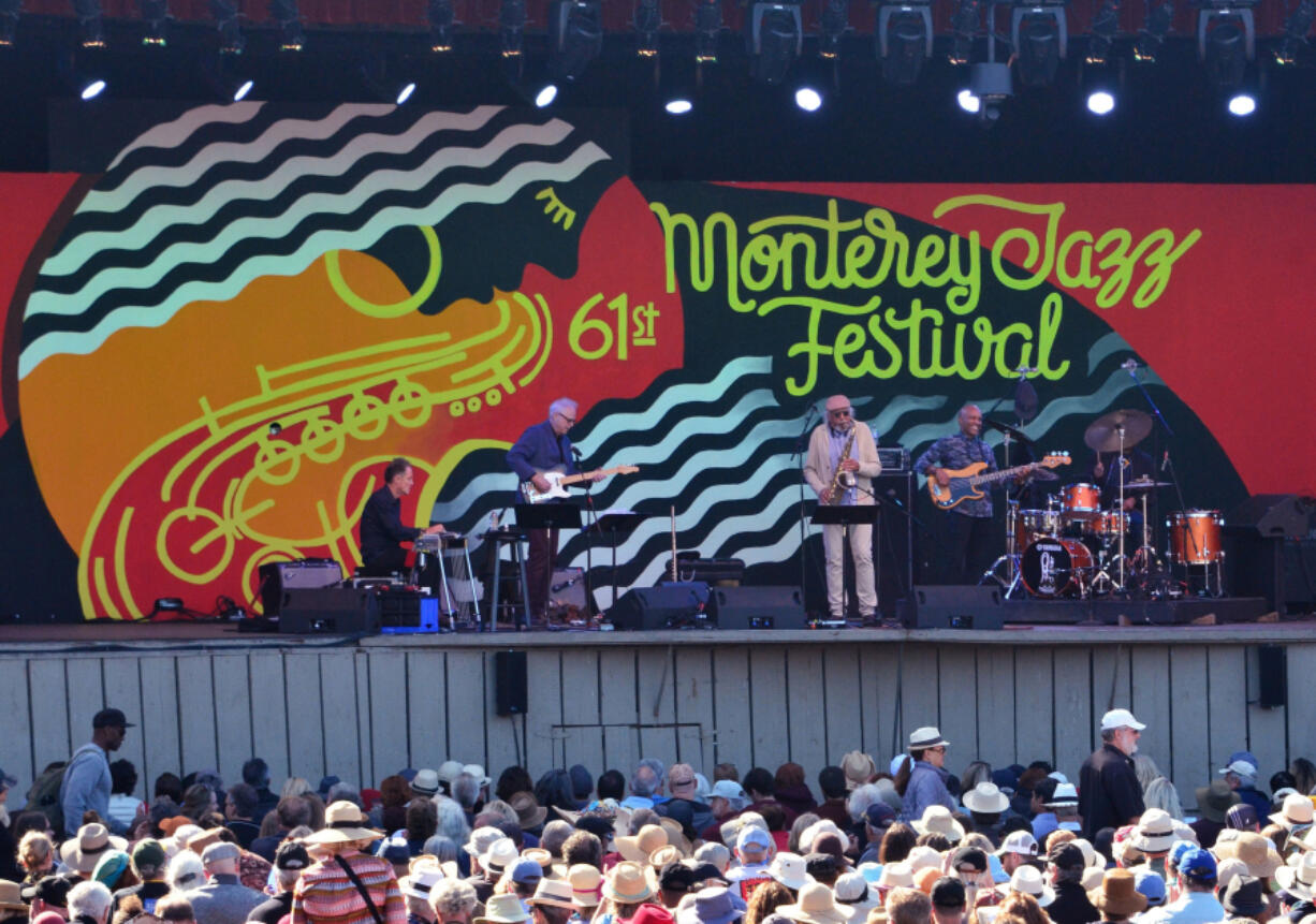 Saxophonist Charles Lloyd and The Marvels perform at the Monterey Jazz Festival in Monterey, Calif., on Sept. 23, 2018.