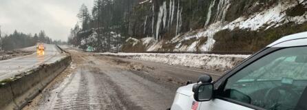 A landslide closed Interstate 84 between Troutdate and Hood River in both directions on Thursday.