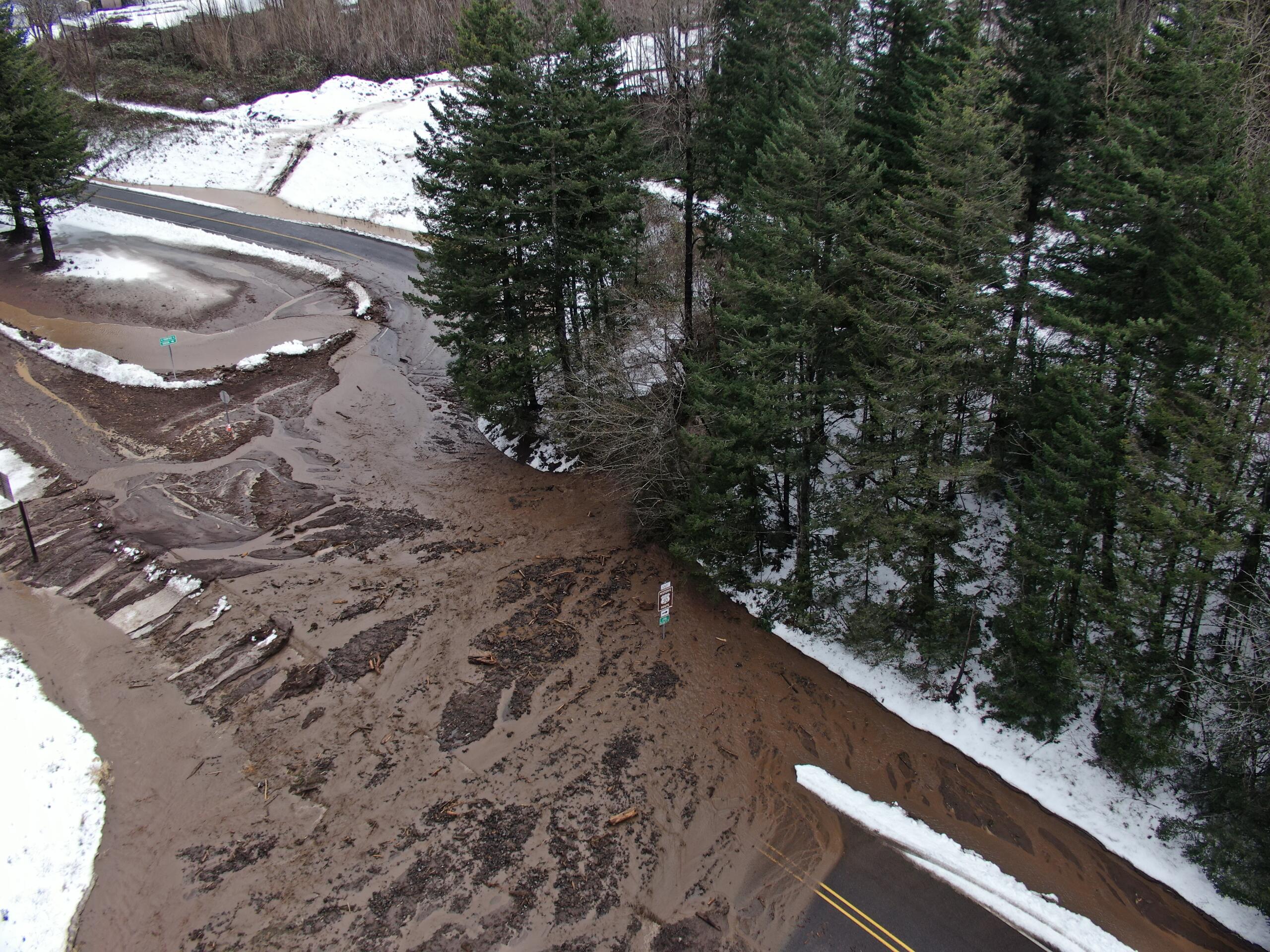 A landslide has closed Interstate 84 between Troutdate and Hood River in both directions.