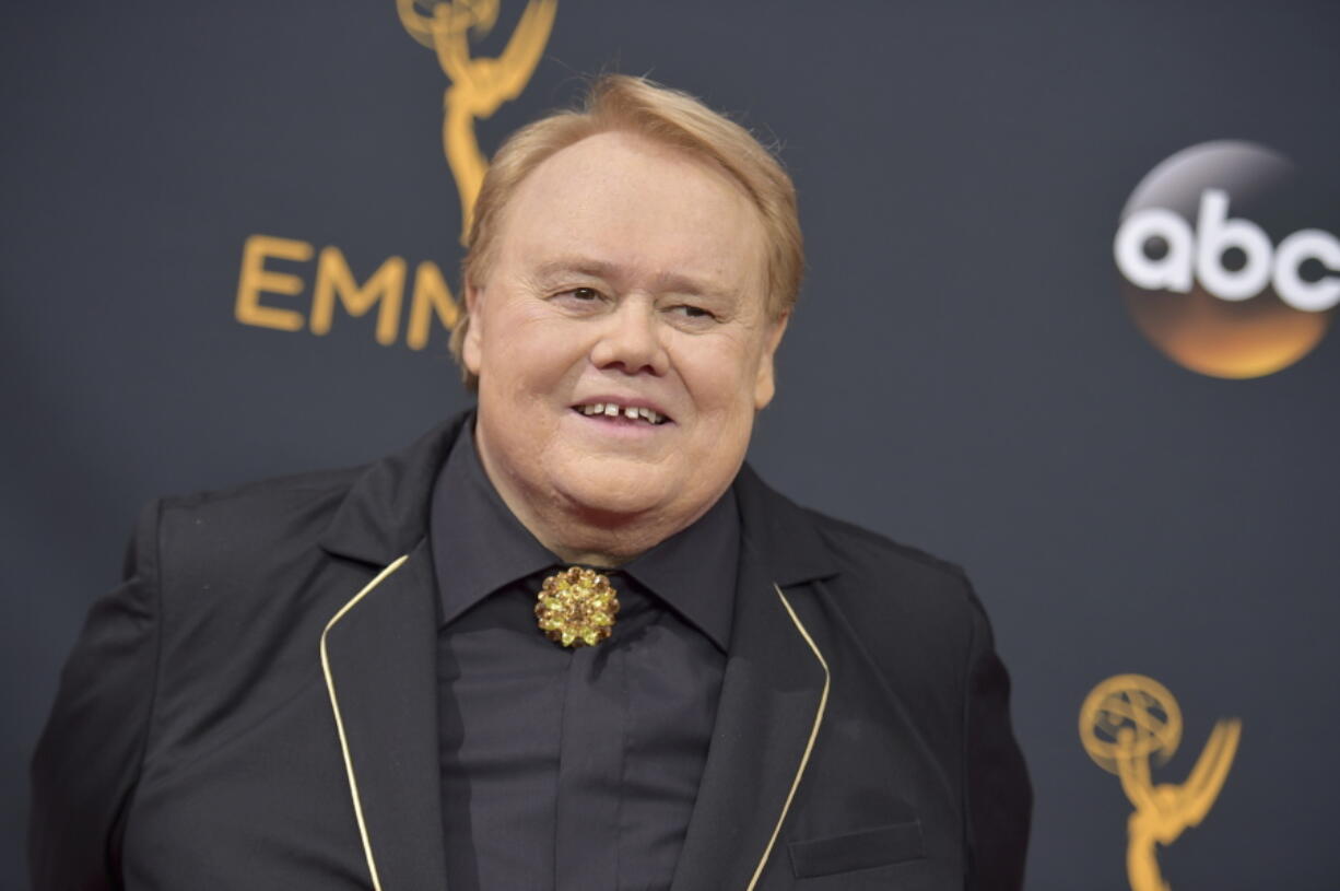 FILE - Actor-comedian Louie Anderson appears at the 68th Primetime Emmy Awards in Los Angeles on Sept. 18, 2016. A spokesman for Anderson says he is being treated for cancer in a Las Vegas hospital.