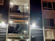 The Vancouver Fire Department battled an apartment fire in the Ogden neighborhood on Monday night.