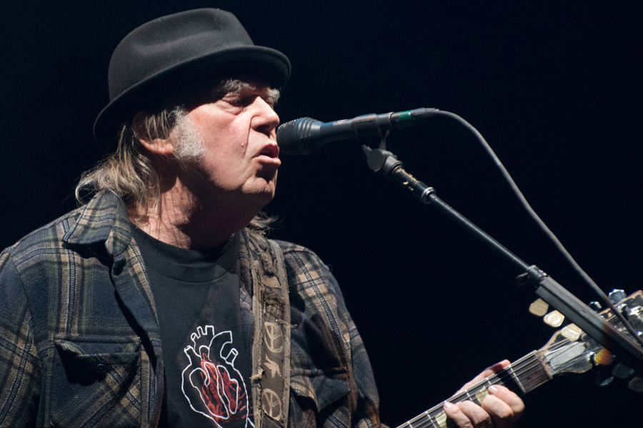 Neil Young performs at the 2018 Festival d'Ete on July 6, 2018, in in Quebec City, Quebec.
