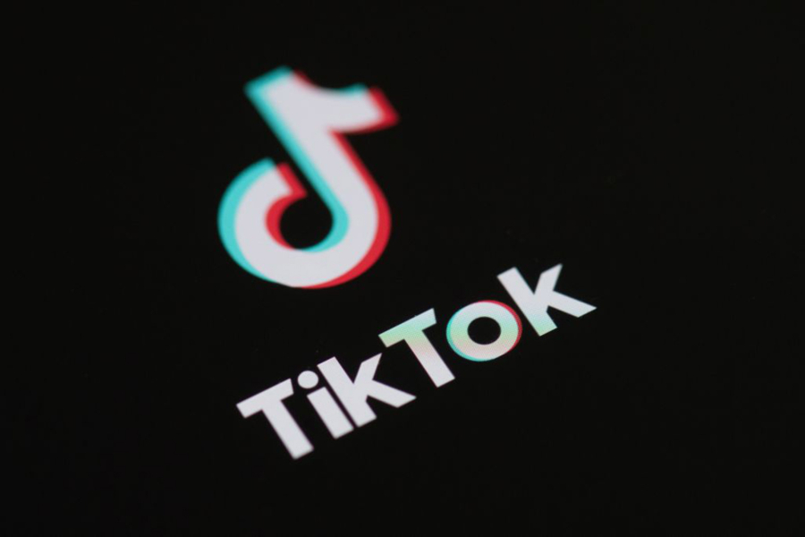 This illustration picture taken on May 27, 2020, in Paris shows the logo of the social network  application TikTok on the screen of a phone.