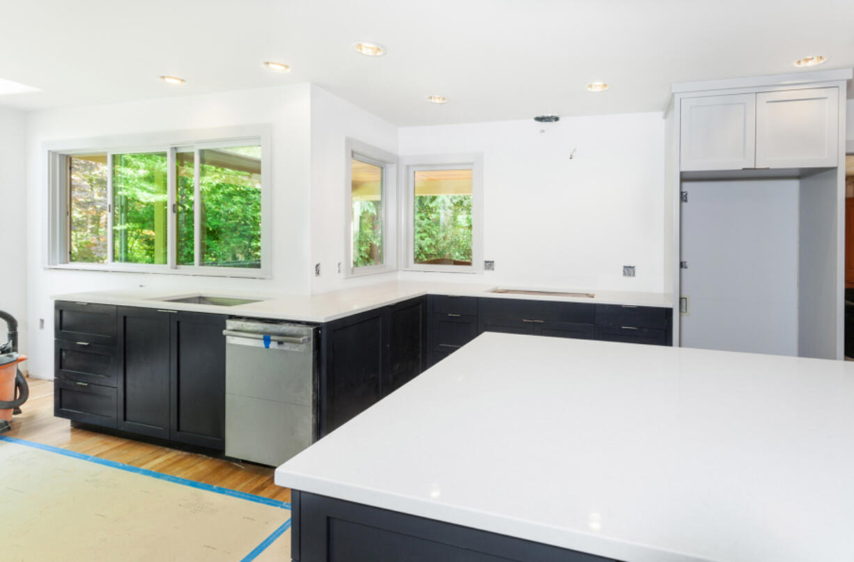 Engineered quartz remains the most popular material for upgraded kitchen countertops, with 42 percent of homeowners opting for it.