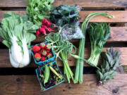 A weekly Community Supported Agriculture share from Flat Tack Farm includes a variety of seasonal produce.