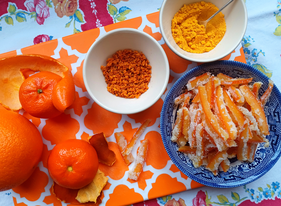 Oranges are at their peak flavor this time of year. Don't throw away those peels! They have many culinary uses.