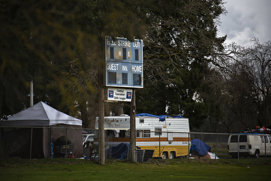 Parents of Little League players and high school students have growing concerns about a homeless encampment along Northeast Campus Drive near Fort Vancouver High School.