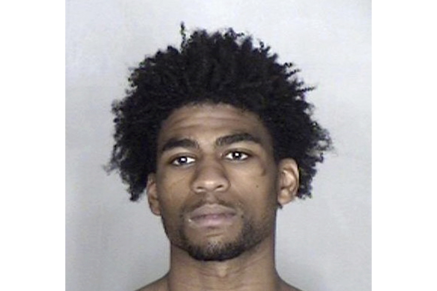This photo released by the Butte County Sheriff's Office shows Asaahdi Coleman. Authorities say Coleman opened fire on a Greyhound bus in Northern California, killing a 43-year-old woman and wounding four others before he was arrested, naked, inside a nearby Walmart.