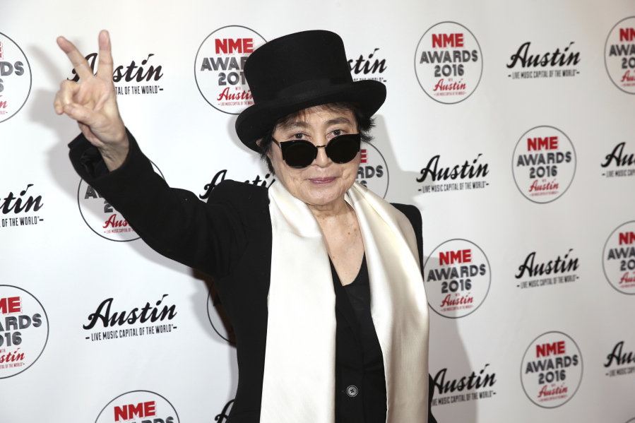 Yoko Ono appears at the NME 2016 music awards in London. "Ocean Child: Songs of Yoko Ono," a 14-track tribute album of covers by various artists, was released Feb. 18.