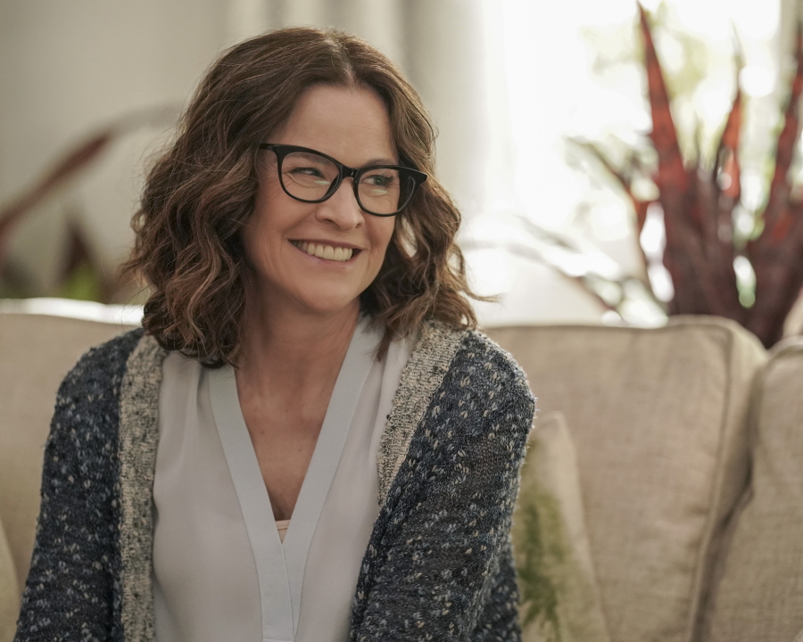 This image released by Freeform shows Ally Sheedy in a scene from "Single Drunk Female."  (Danny Delgado/Freeform via AP) (Danny Delgado/Freeform)