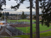 Softball and baseball games happen on new turf fields Friday, March 11, 2022, at the Evergreen Sports Complex.