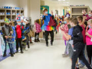 Second grade students at North Fork Elementary held a 'Two-Tuesday' Parade in recognition of Feb. 22, 2022.