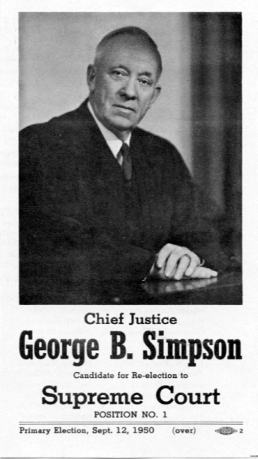 Attorneys W.E. Yates, father of Vancouver poet Elizabeth Crawford Yates, and Charles Lane defended George Edward Whitfield of first-degree murder before one of Clark County's most respected judges, George B. Simpson, pictured here. Starting in 1920, Simpson served 17 years as a judge. Then, in 1937, he joined the state Supreme Court. He sentenced Whitfield to hang for his crime.